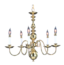 Framburg 9126 PB - 5-Light Polished Brass Jamestown Dining Chandelier