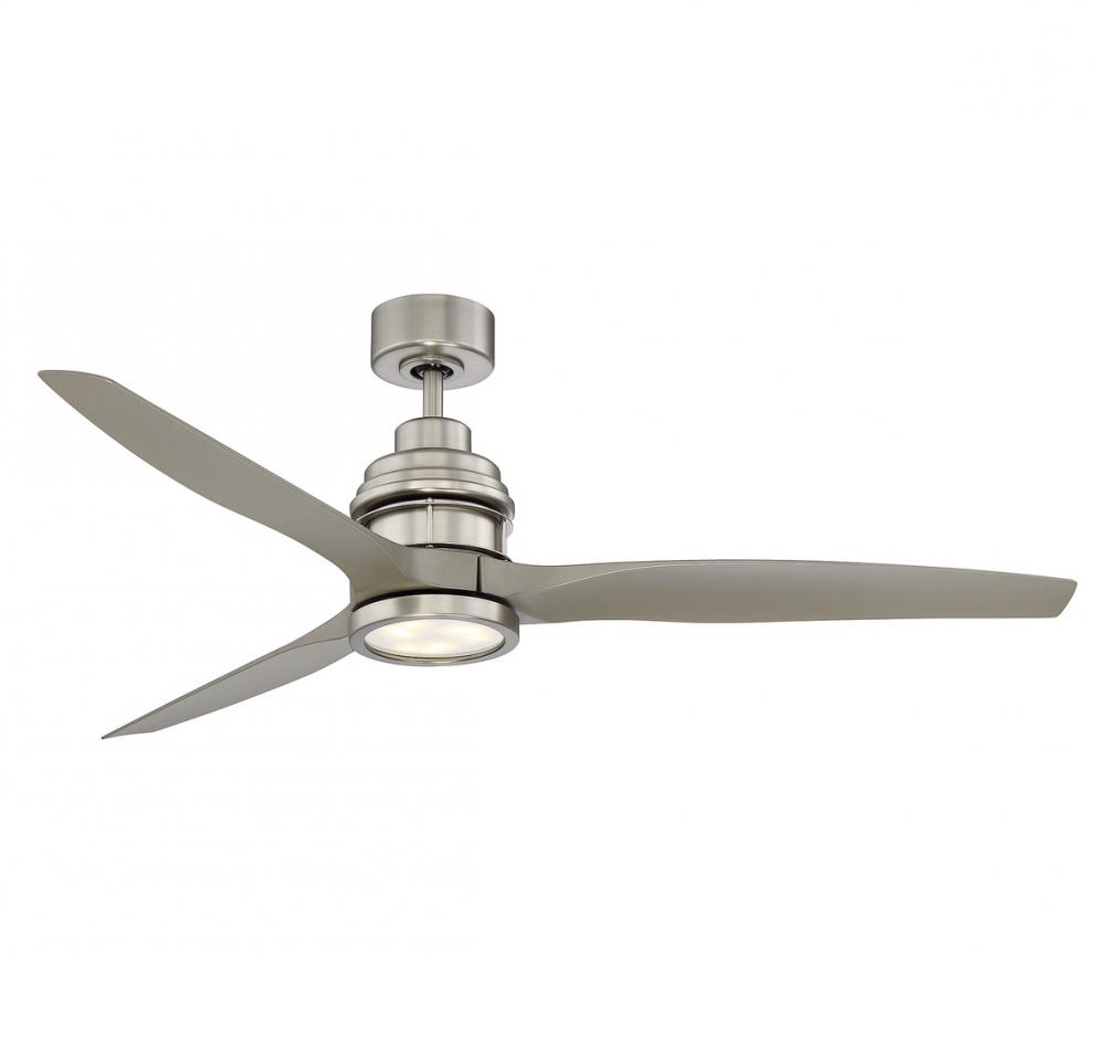 60&#34; LED Ceiling Fan in Brushed Nickel