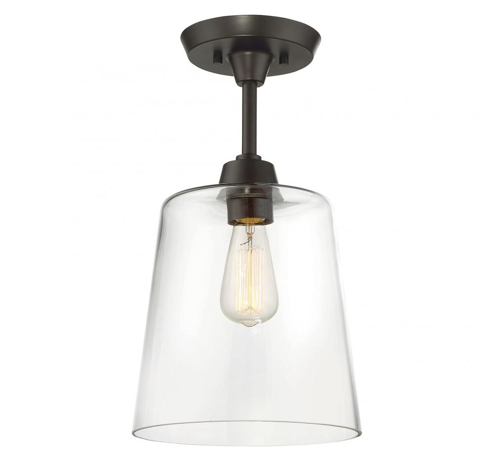 1-Light Ceiling Light in Oil Rubbed Bronze