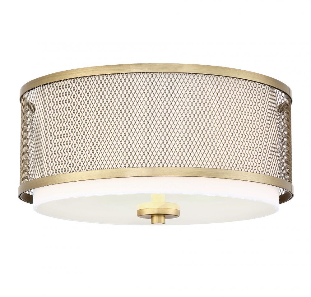 3-Light Ceiling Light in Natural Brass