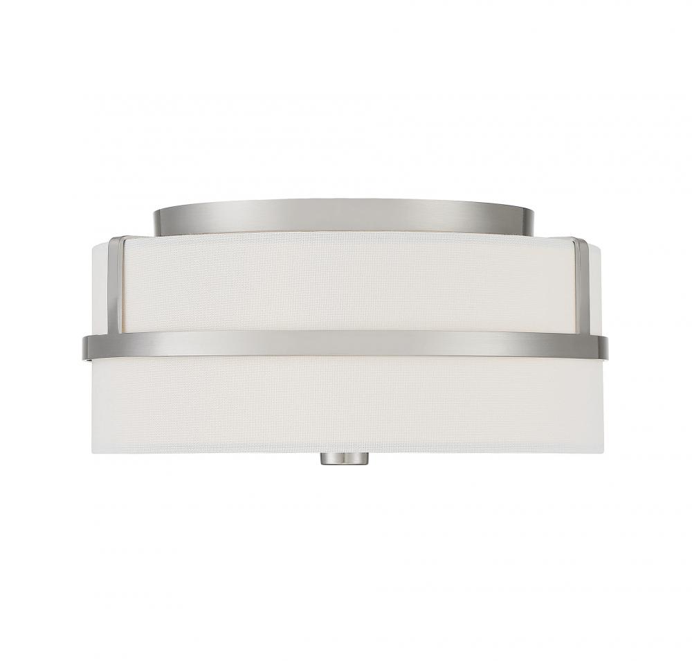 2-Light Ceiling Light in Brushed Nickel