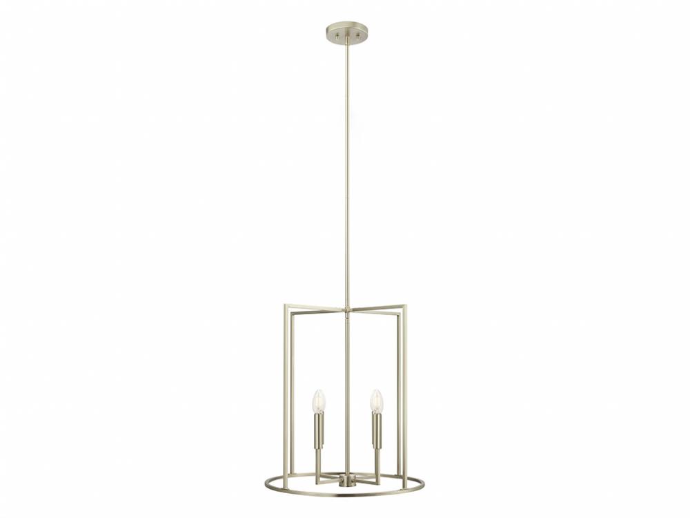 4-Light Pendant in Brushed Nickel