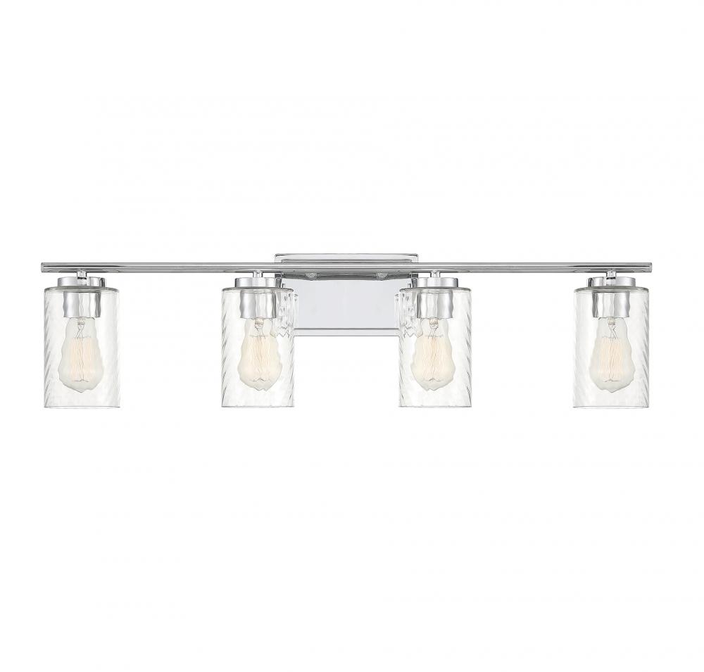 4-Light Bathroom Vanity Light in Chrome