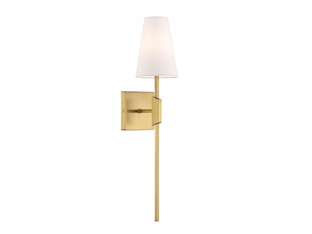 1-Light Wall Sconce in Natural Brass