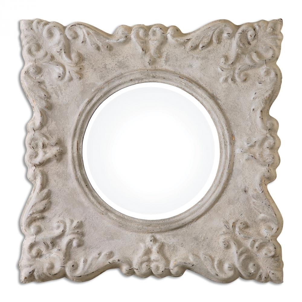 Cautano Gray-Ivory Square Mirror