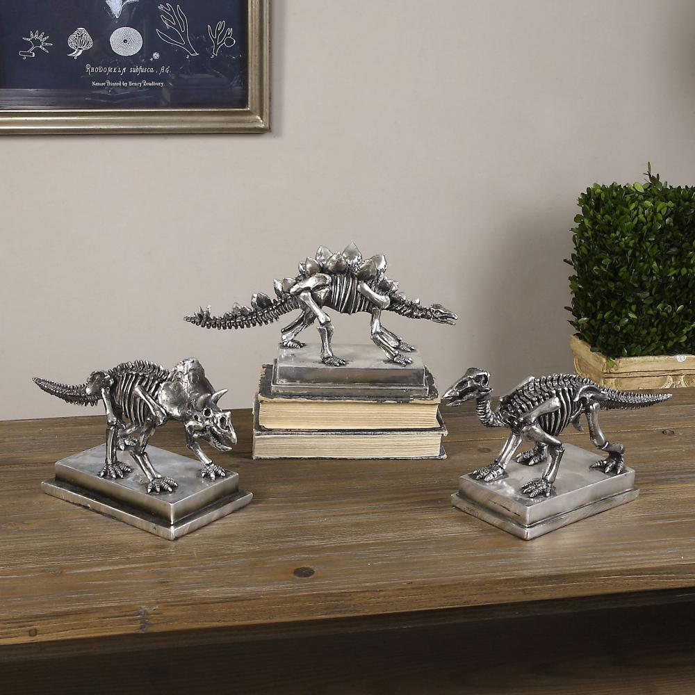 Uttermost Jurassic Silver Figures, S/3