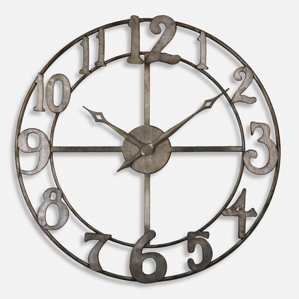 Uttermost Delevan 32&#34; Metal Wall Clock