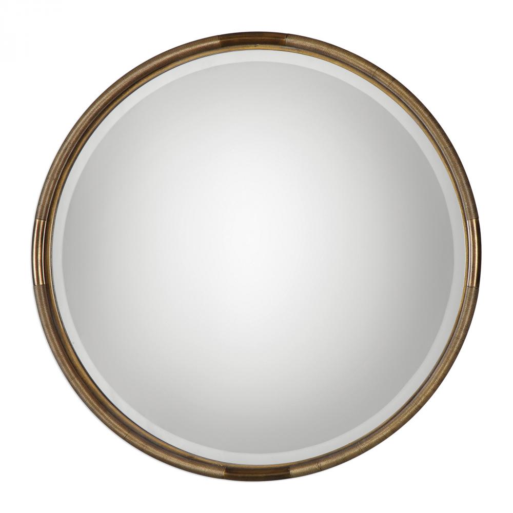 Uttermost Finnick Iron Coil Round Mirror