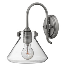 Hinkley 3176AN - Small Retro Glass Single Light Sconce