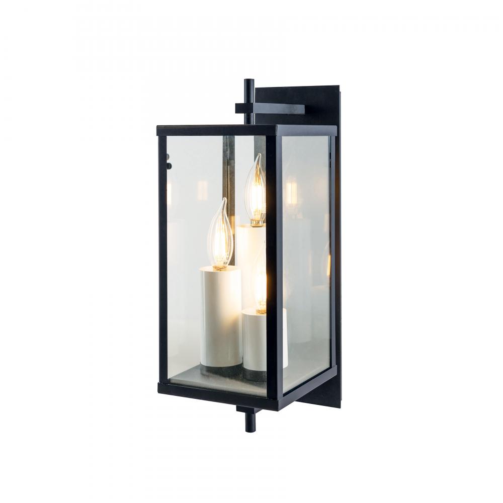 Back Bay 16.75&#39;&#39; High 3-Light Outdoor Sconce - Matte Black