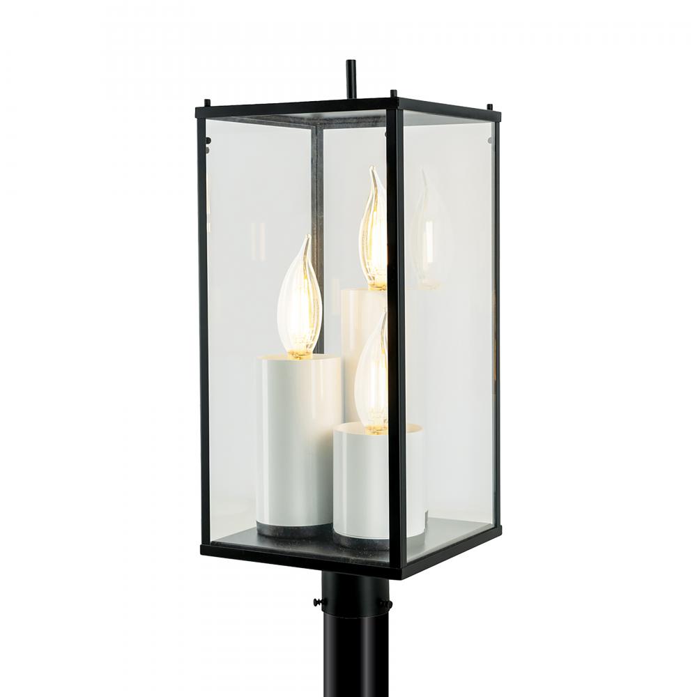 Back Bay 23.25&#39;&#39; High 3-Light Outdoor Post Light - Matte Black