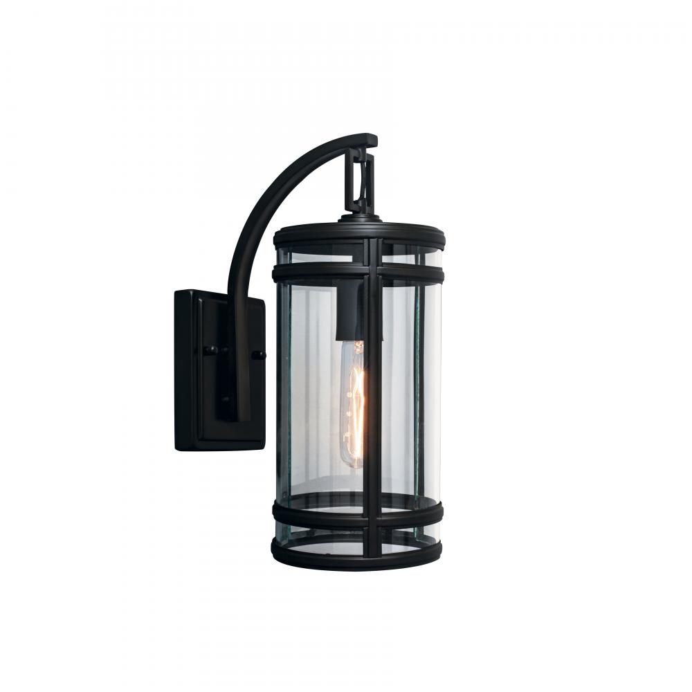 New Yorker 14&#39;&#39; High 1-Light Outdoor Sconce - Acid Dipped Black