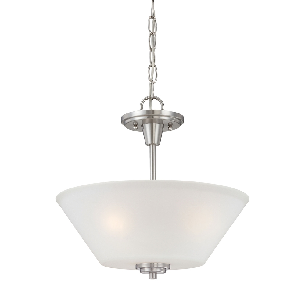 Thomas - Pittman 15&#39;&#39; Wide 2-Light Pendant - Brushed Nickel