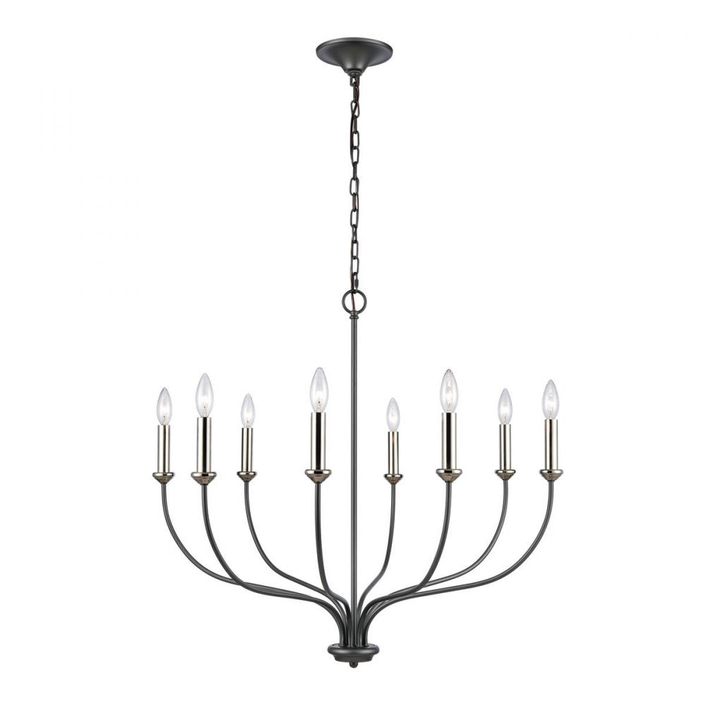 Madeline 32.5&#39;&#39; Wide 8-Light Chandelier - Dark Gray