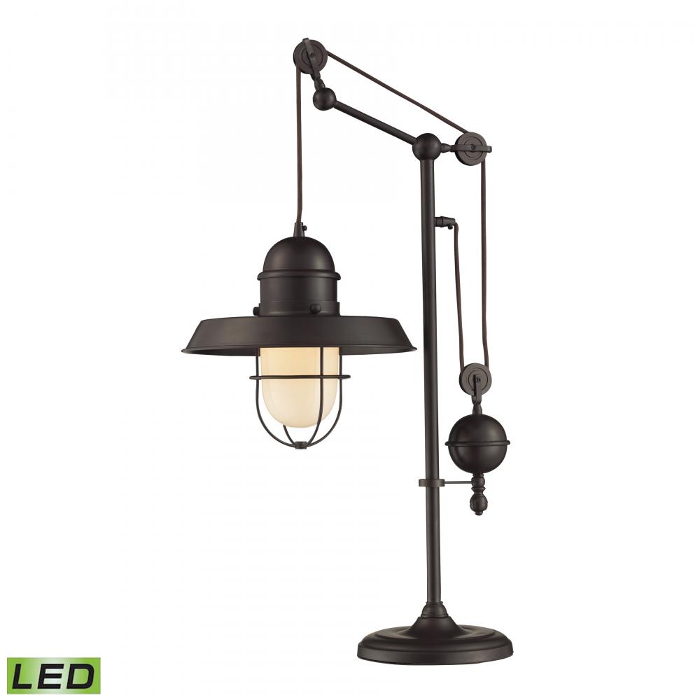 Farmhouse 32&#39;&#39; High 1-Light Desk Lamp - Oil Rubbed Bronze - Includes LED Bulb