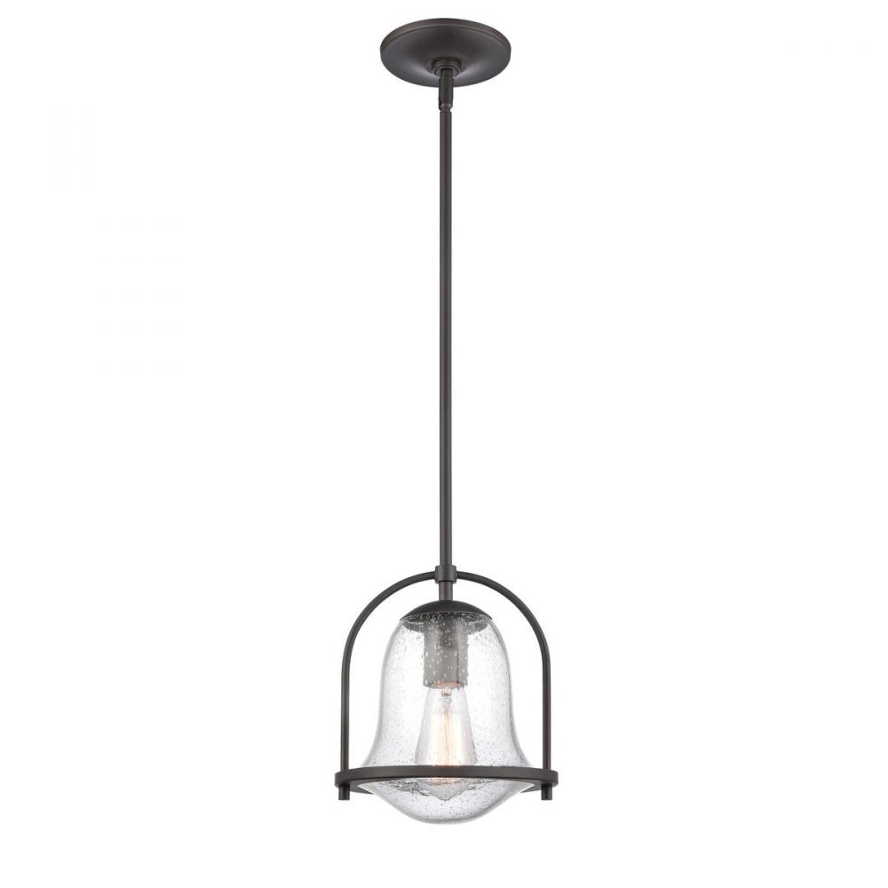 Connection 8&#39;&#39; Wide 1-Light Mini Pendant - Oil Rubbed Bronze