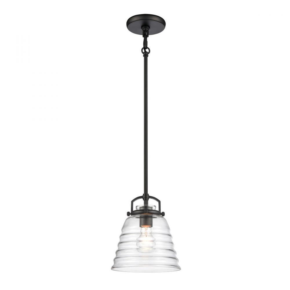 Current 8&#39;&#39; Wide 1-Light Pendant - Matte Black