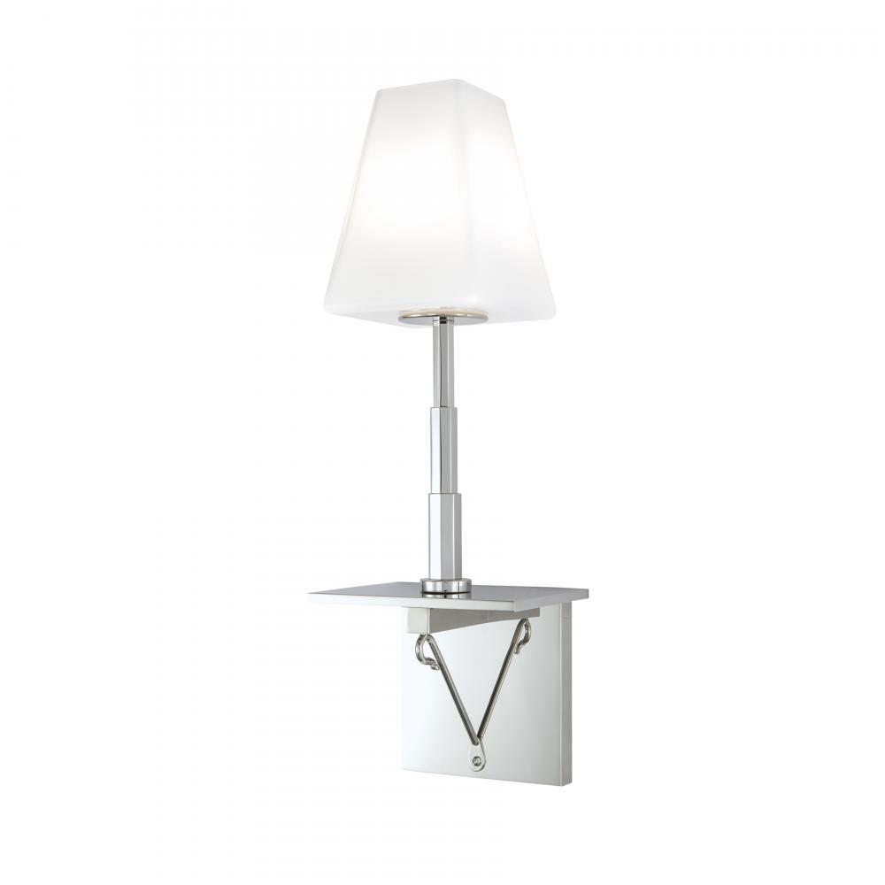 Metro 22&#39;&#39; High 1-Light Sconce - Polished Nickel