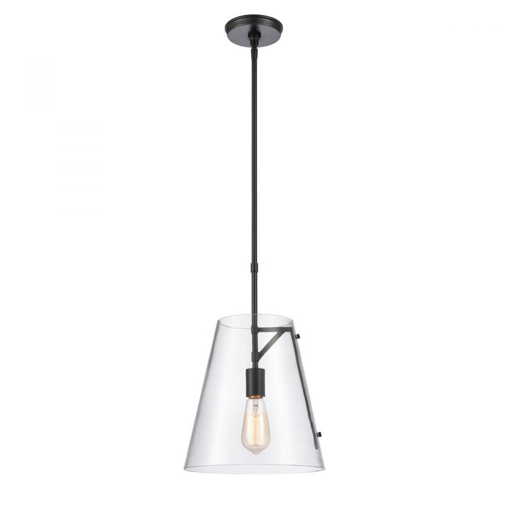 Trustle 11&#39;&#39; Wide 1-Light Pendant - Matte Black