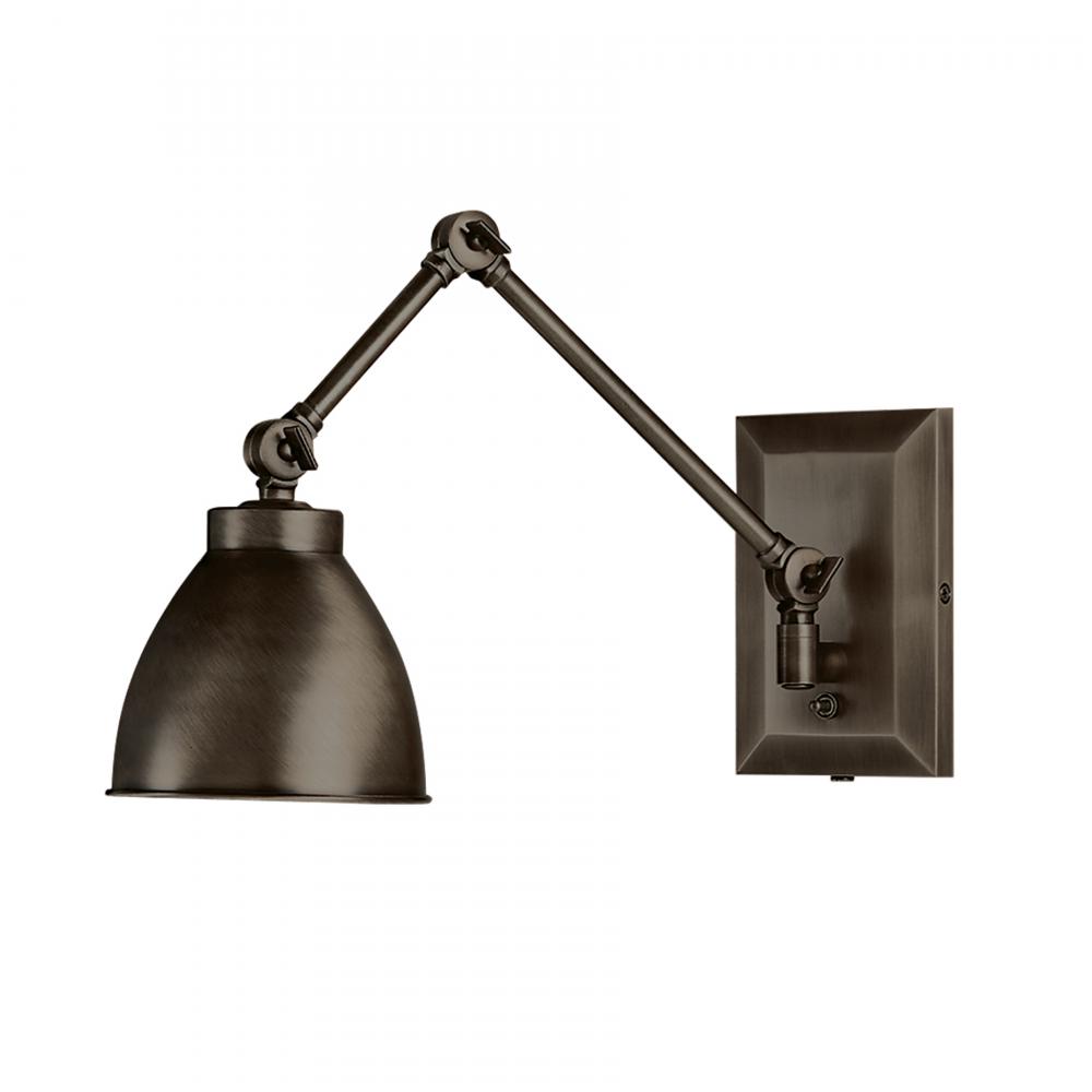 Maggie 6.75&#39;&#39; High 1-Light Swingarm Sconce - Architectural Bronze