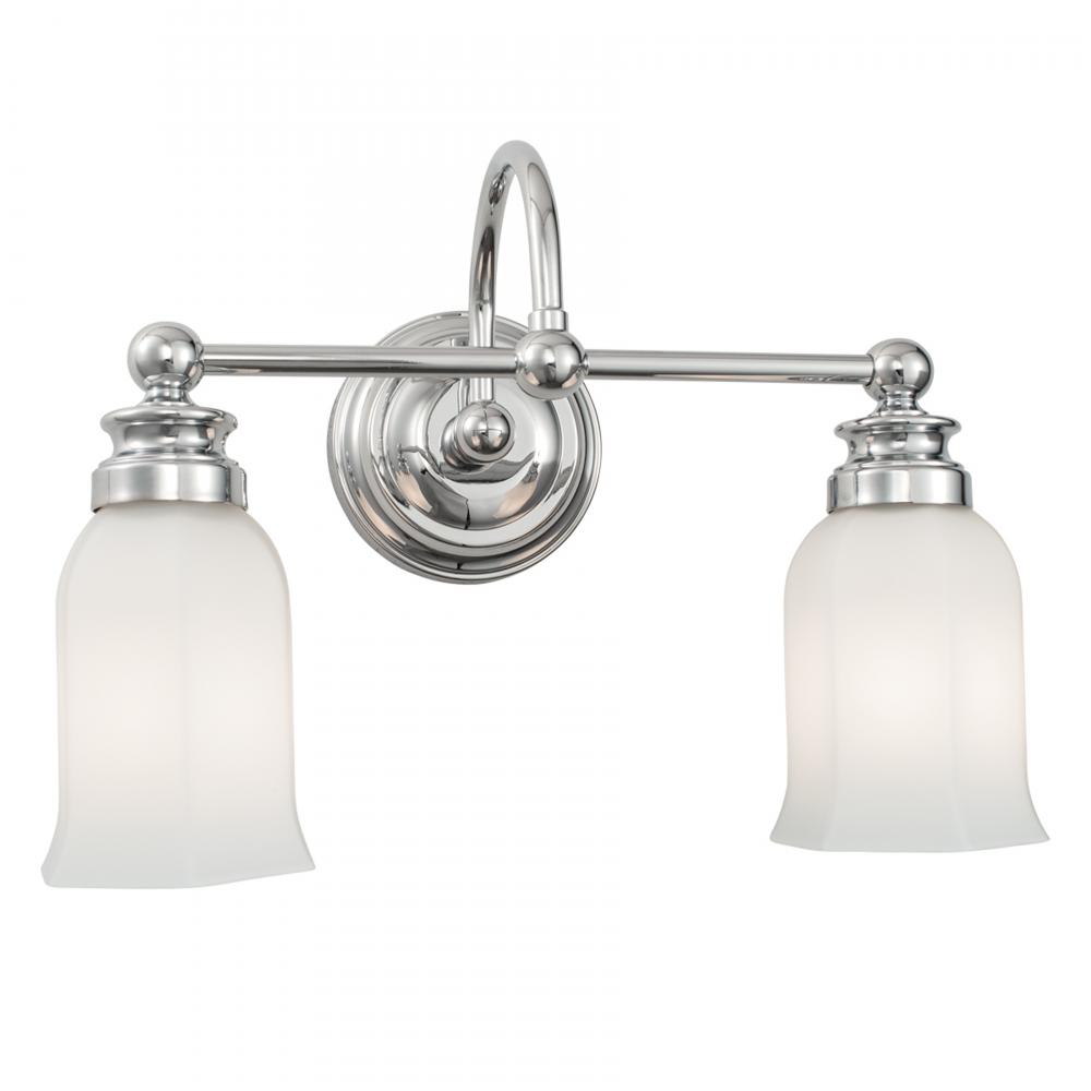 Emily 15&#39;&#39; Wide 2-Light Vanity Light - Chrome