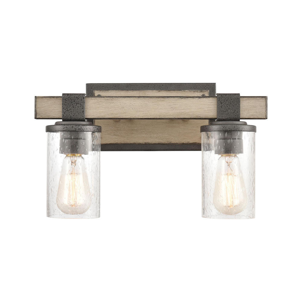 Annenberg 15&#39;&#39; Wide 2-Light Vanity Light - Anvil Iron