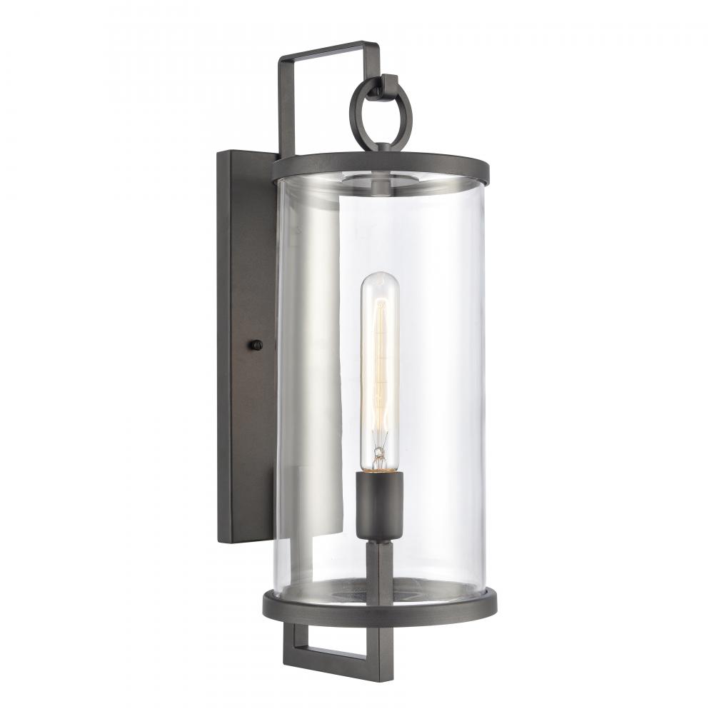 Hopkins 20.25&#39;&#39; High 1-Light Outdoor Sconce - Charcoal Black