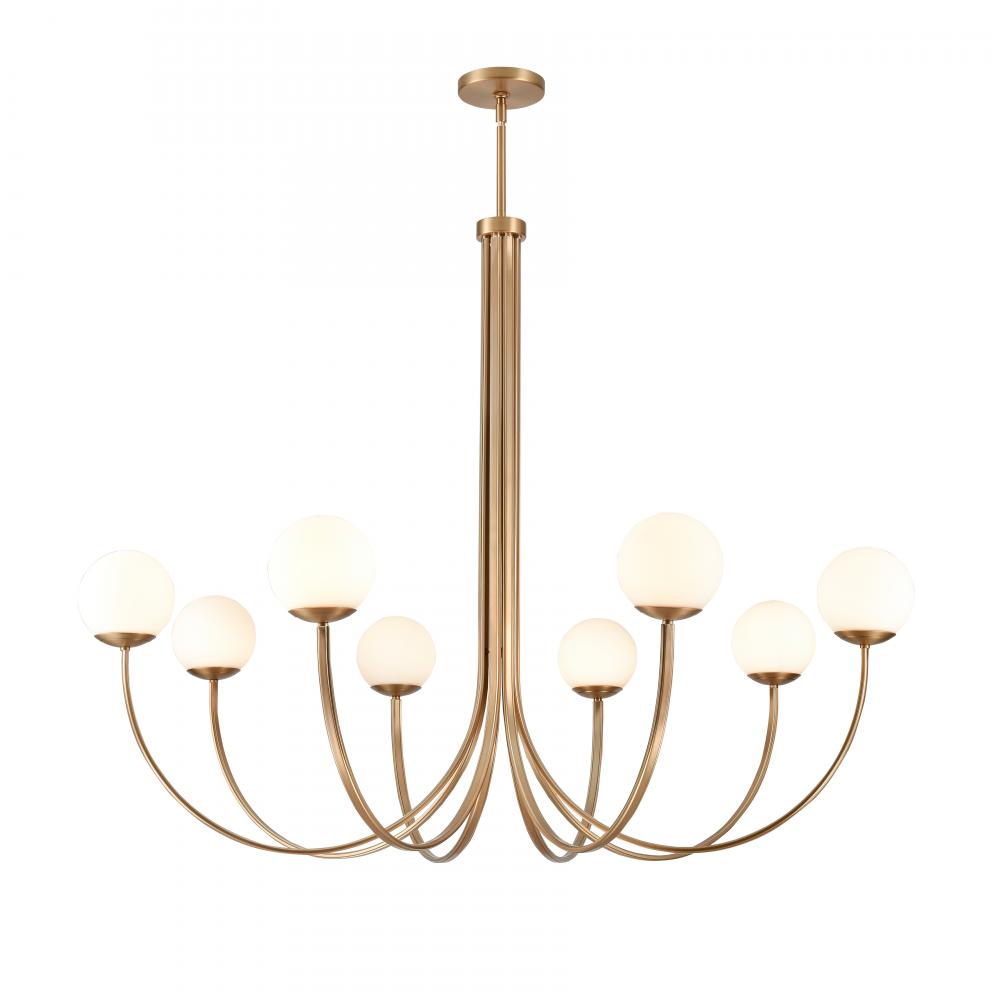 Caroline 54&#39;&#39; Wide 8-Light Chandelier - Brushed Gold