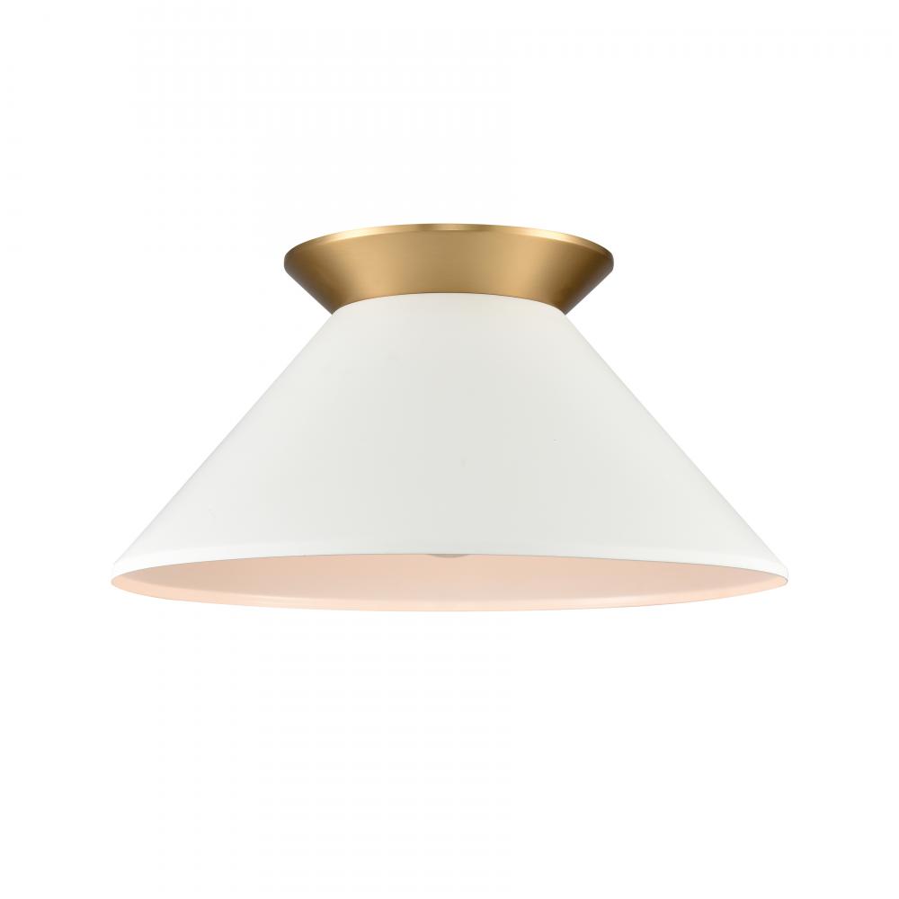 Cavendish 16&#39;&#39; Wide 1-Light Semi Flush Mount - Brushed Gold