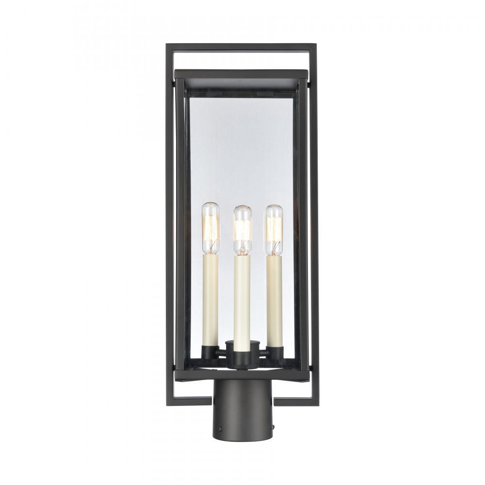 Gladwyn 21.5&#39;&#39; High 3-Light Outdoor Post Light - Matte Black