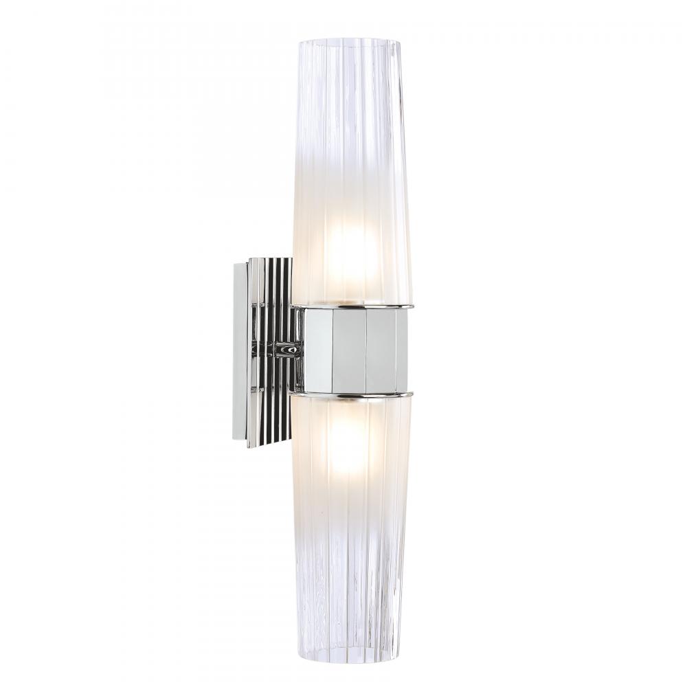 Icycle 18.75&#39;&#39; High 2-Light Sconce - Chrome