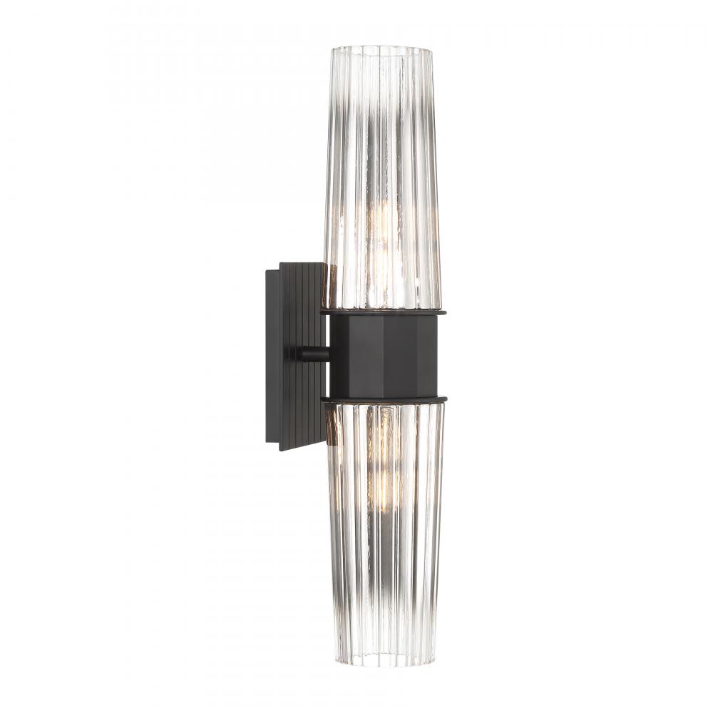 Icycle 18.75&#39;&#39; High 2-Light Sconce - Matte Black