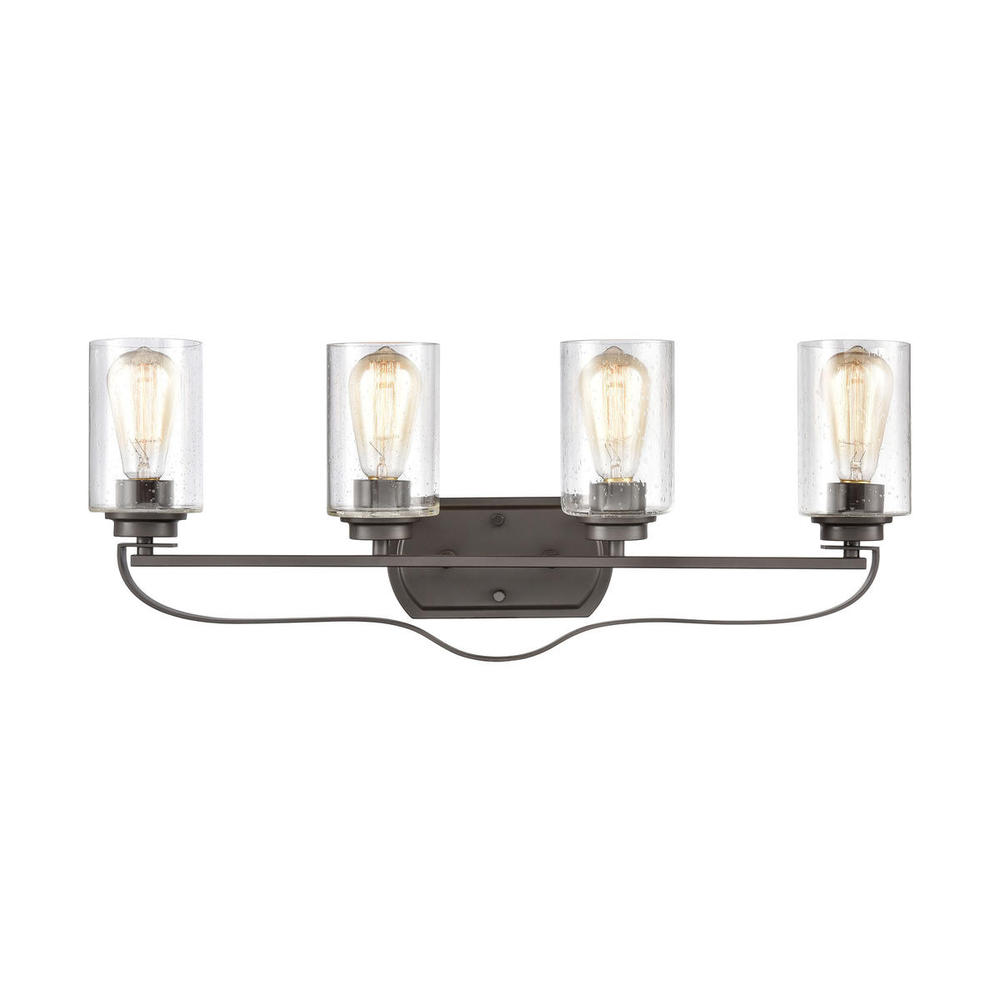 Thomas - Market Square 28&#39;&#39; Wide 4-Light Vanity Light - Oil Rubbed Bronze