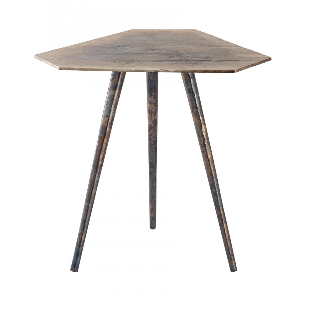 Carleton Accent Table - Oxidized Nickle