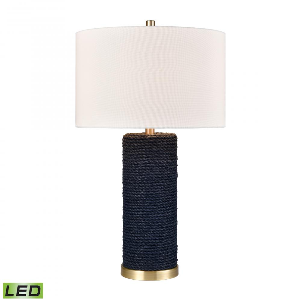 Sherman 27.5&#39;&#39; High 1-Light Table Lamp - Navy - Includes LED Bulb