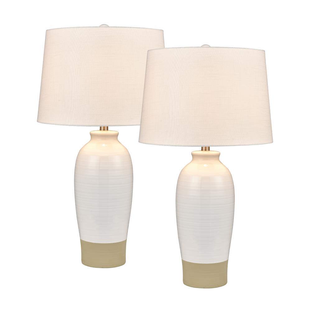 Peli 29&#39;&#39; High 1-Light Table Lamp - Set of 2 White