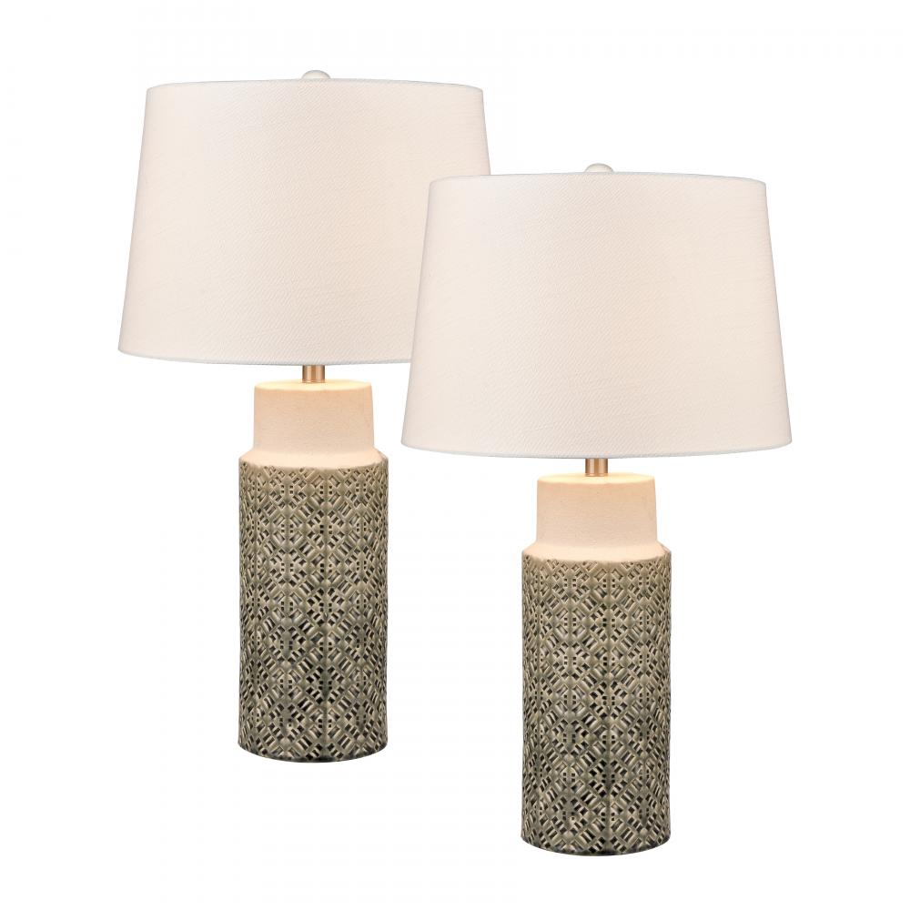 Tula 30&#39;&#39; High 1-Light Table Lamp - Set of 2 Gray