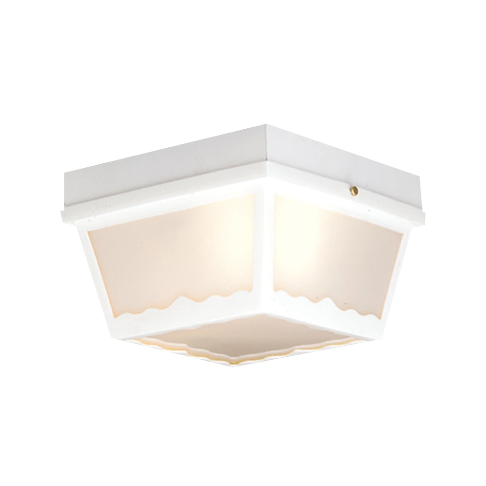 Thomas - Outdoor Essentials 10&#39;&#39; Wide 2-Light Outdoor Flush Mount - White