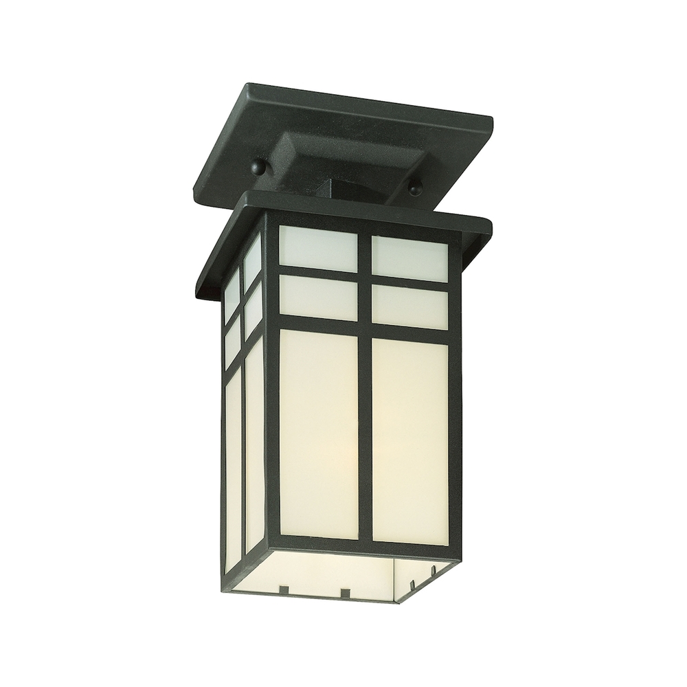 Thomas - Mission 5.5&#39;&#39; Wide 1-Light Outdoor Flush Mount - Black