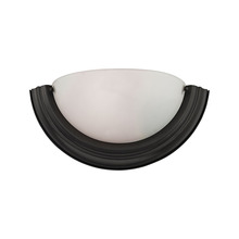  5151WS/10 - Thomas - 1-Light Wall Sconce in OILED RUBBED BRONZE with White Glass