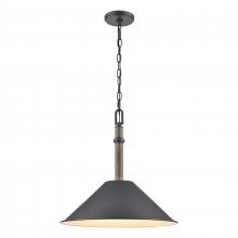  89705/1 - Neville 18'' Wide 1-Light Pendant - Charcoal Black