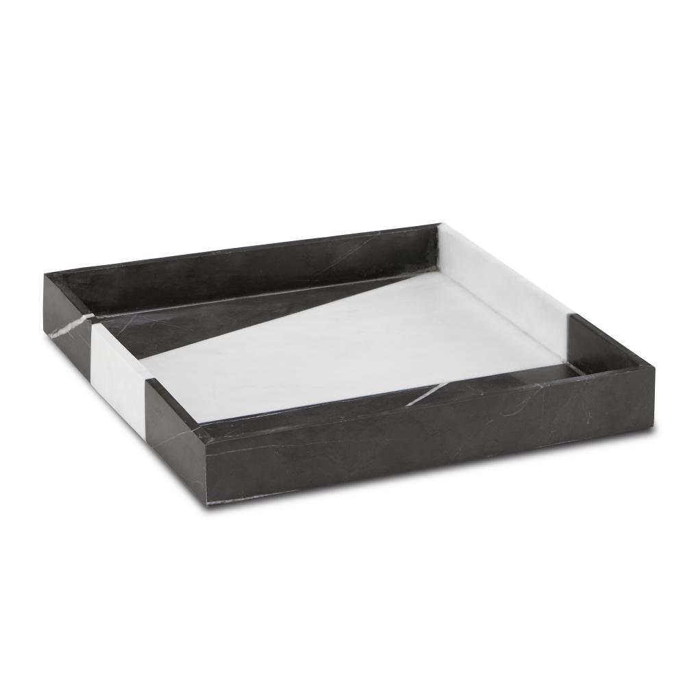 Sena Black & White Marble Tray