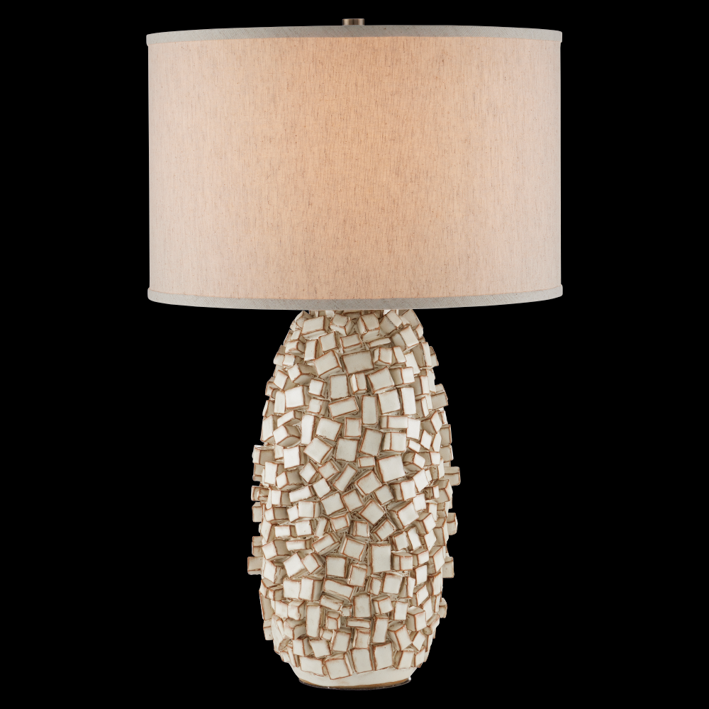 Sugar Cube Ivory Table Lamp