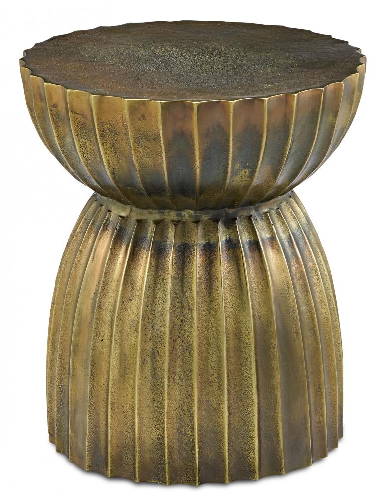 Rasi Antique Brass Accent Tabl