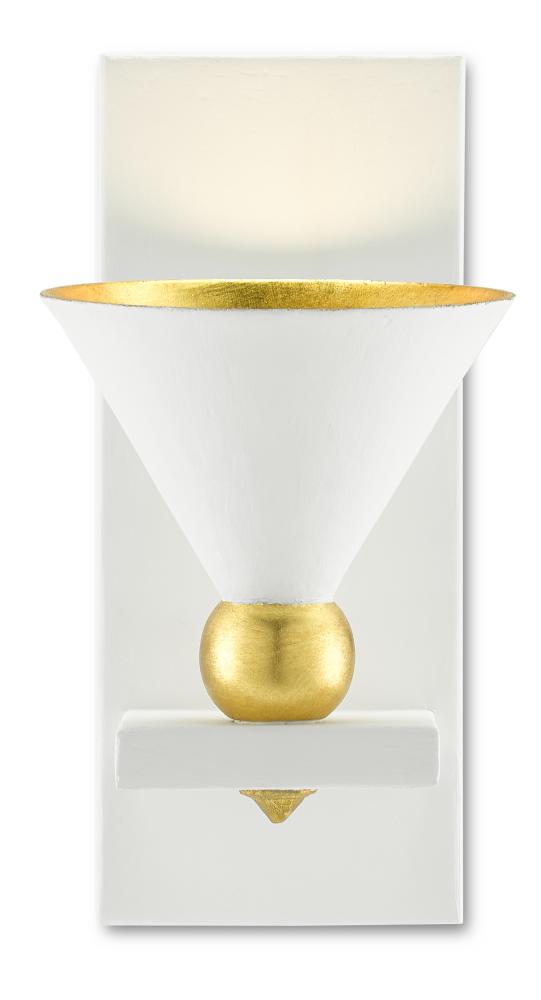 Moderne White Wall Sconce