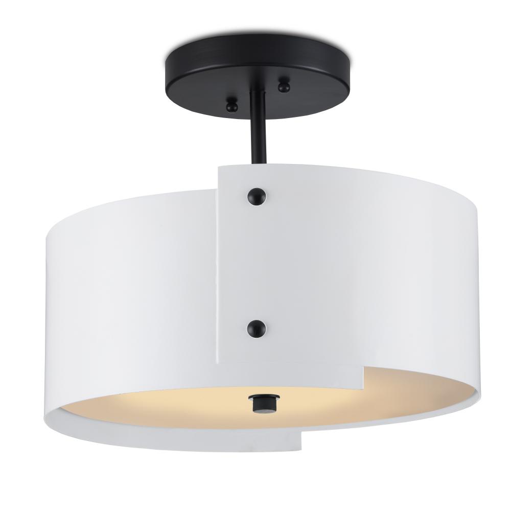 Ritsu White Semi-Flush Mount