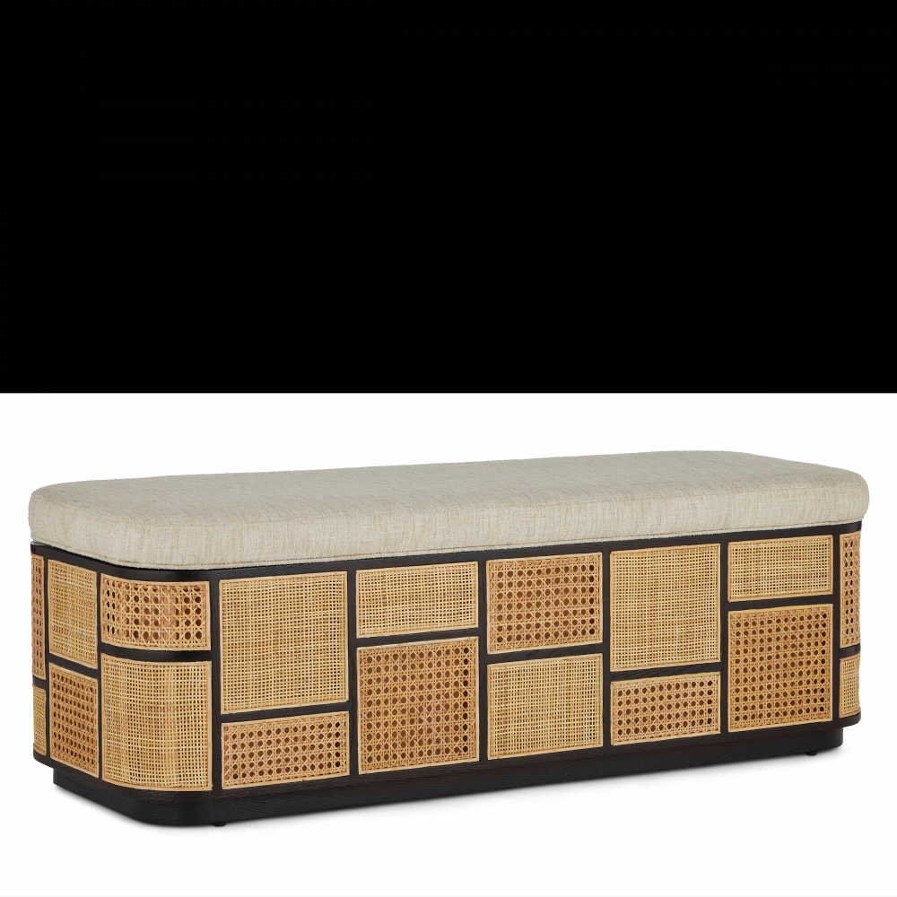 Anisa Black Storage Bench, Trailside Natural Instinct Safari