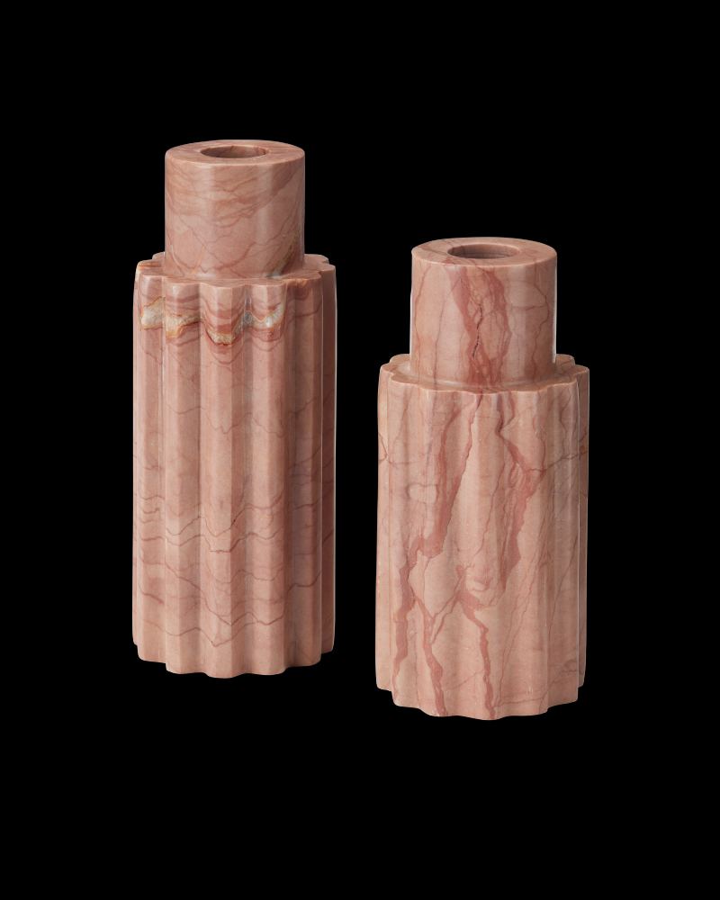 Penrose Pink Candle Holder Set of 2