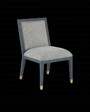 Currey 7000-0872 - Santos Vintage Navy Side Chair, Barrett Dusk