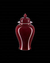 Currey 1200-0685 - Oxblood Medium Temple Jar